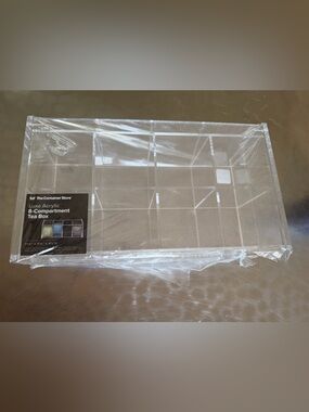 The Container Store Clear Acrylic 8-Compartment Tea Box Organizer